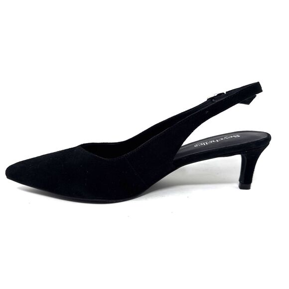 Seychelles Candlelight Slingback Pump Womens Sz 9 Suede Pointed Toe Kitten Heel - Picture 8 of 14